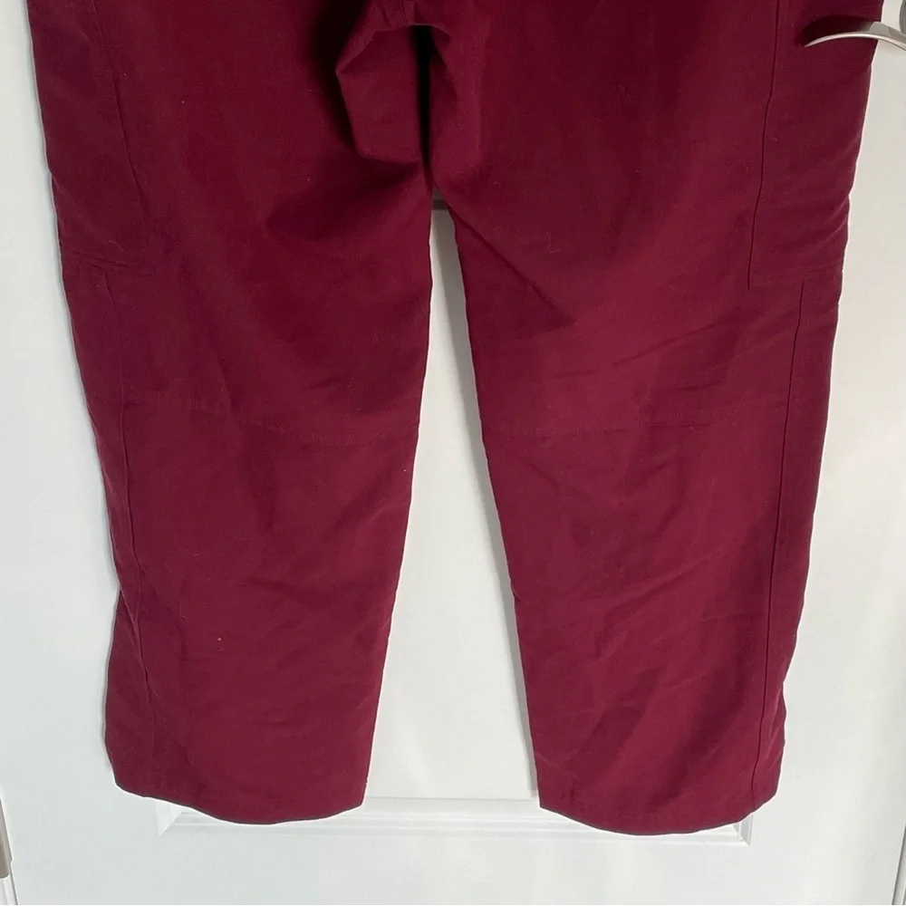 Figs Axim Burgundy Red Cargo Scrub Pants - 35665